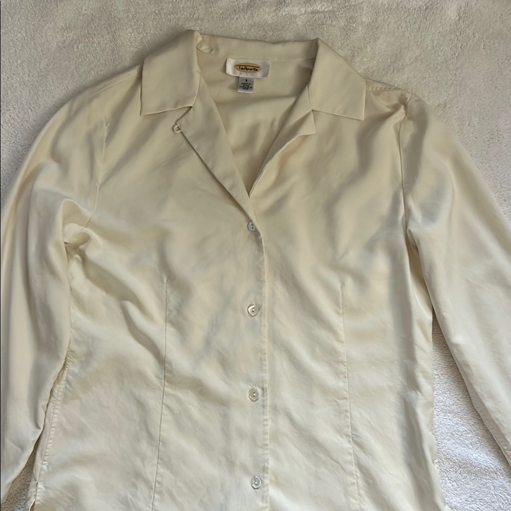 Women's Cream Button-Up Top